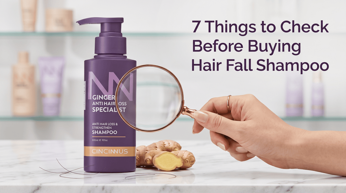 7 Things to Check Before Buying Hair Fall Shampoo - CINCINNUS