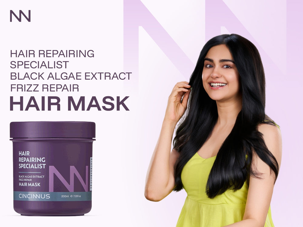 Frizz Repair Hair Mask | Black Algae Extract | Deep Conditioning & Anti-Frizz Hair Treatment | For Dry & Damaged Hair