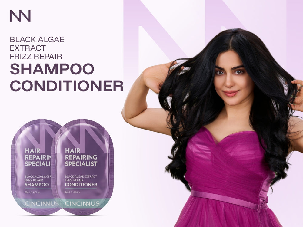 Black Algae Extract Frizz Repair Travel Duo (5 Shampoo + 5 Conditioner).