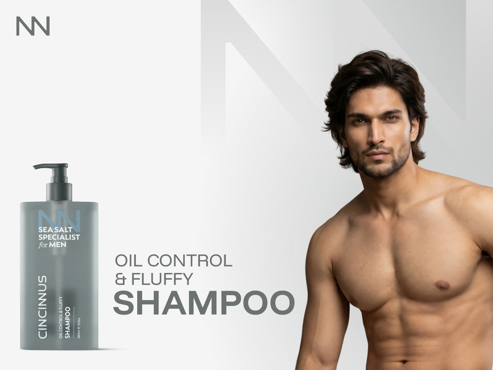 Oil Control Fluffy Shampoo | Controls Excess Oil & Adds Volume | Refreshing Shampoo for Oily Scalp & Greasy Hair, For Men