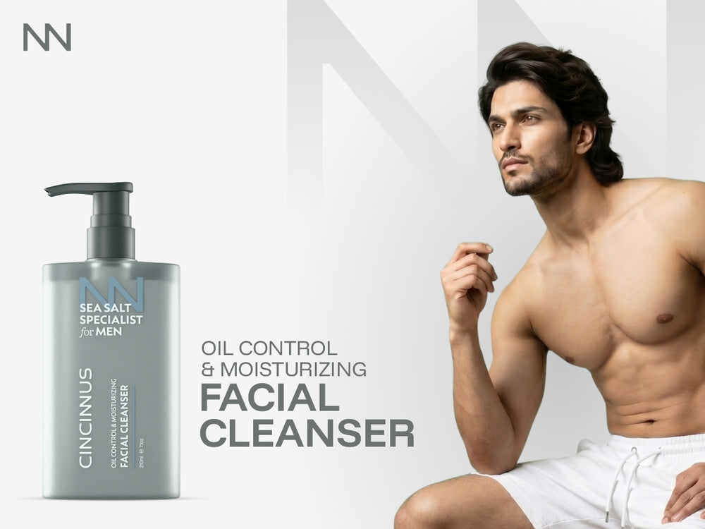 Oil Control Facial Cleanser | Deep Cleansing Face Wash with Moisturizing Care | Controls Excess Oil | For Oily & Acne-Prone Skin, For Men