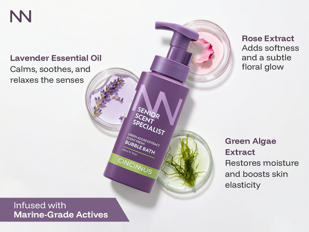 Scent Fresh Bubble Bath | Green Algae Extract | Refreshing & Moisturizing Bath Gel | Gentle Cleanse for All Skin Types