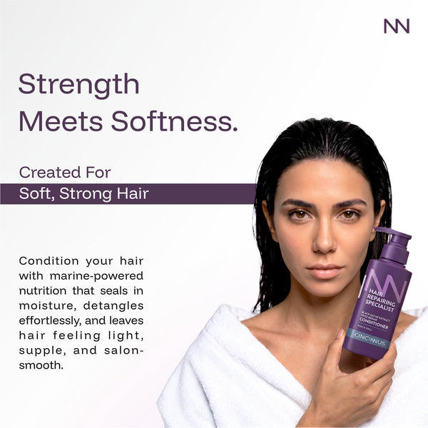 Frizz Repair Shampoo & Conditioner Combo | Black Algae Extract | Anti-Frizz, Smooth & Deep Nourishing Hair Care for Dry & Damaged Hair