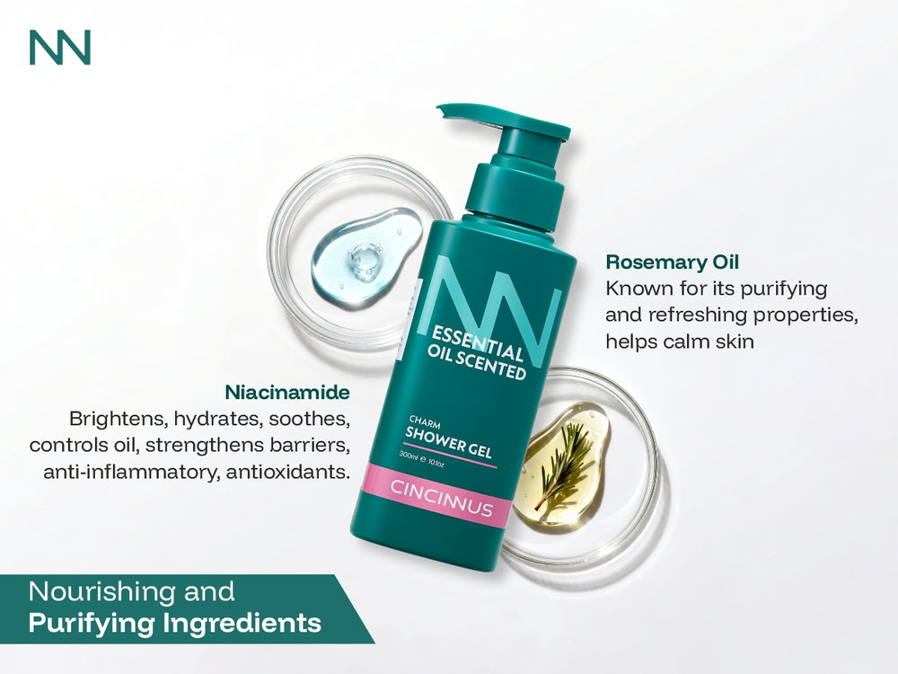 Essential Oil Charm Shower Gel | Gentle Cleansing & Long-Lasting Fragrance | Refreshing Body Wash for All Skin Types