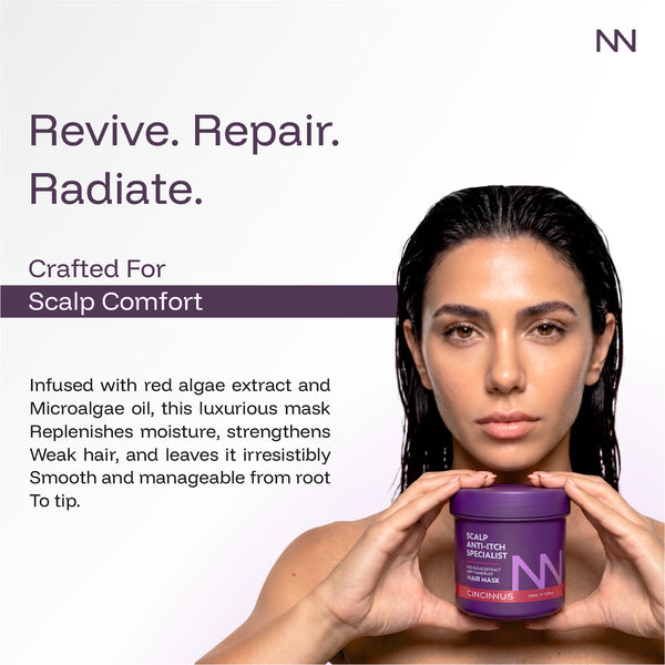Anti-Dandruff Shampoo and Mask Combo | Red Algae Extract | Controls Dandruff, Itchy & Flaky Scalp | Gentle Daily Use Shampoo for All Hair Types
