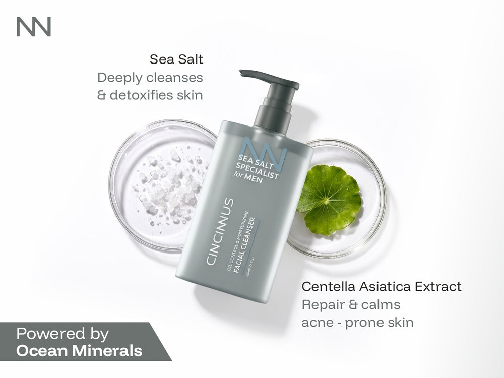 Oil Control Facial Cleanser | Deep Cleansing Face Wash with Moisturizing Care | Controls Excess Oil | For Oily & Acne-Prone Skin, For Men