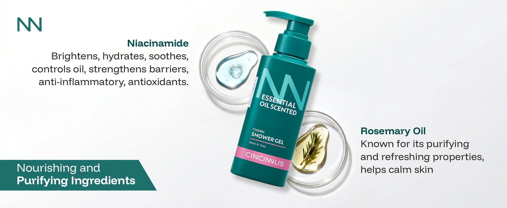 Essential Oil Charm Shower Gel | Gentle Cleansing & Long-Lasting Fragrance | Refreshing Body Wash for All Skin Types