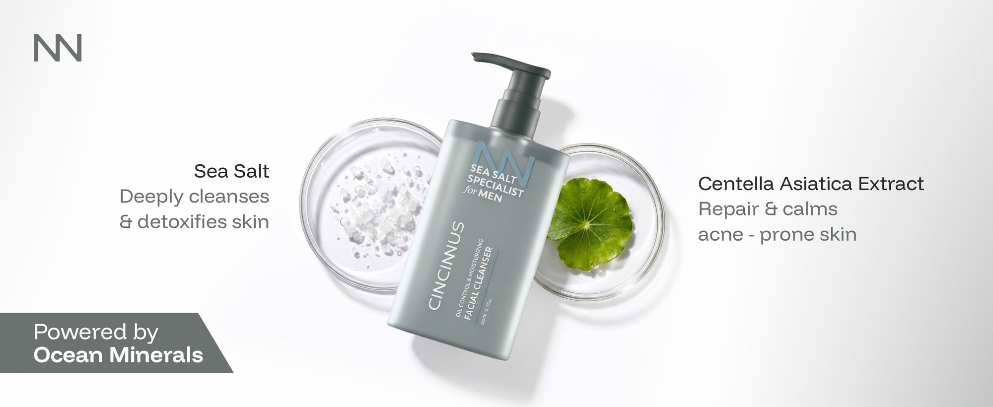 Oil Control Facial Cleanser | Deep Cleansing Face Wash with Moisturizing Care | Controls Excess Oil | For Oily & Acne-Prone Skin, For Men