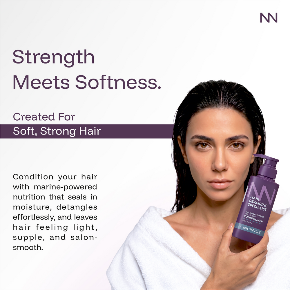 Frizz Repair Conditioner | Black Algae Extract | Smoothens & Controls Frizz | Nourishing Conditioner for Dry & Frizzy Hair