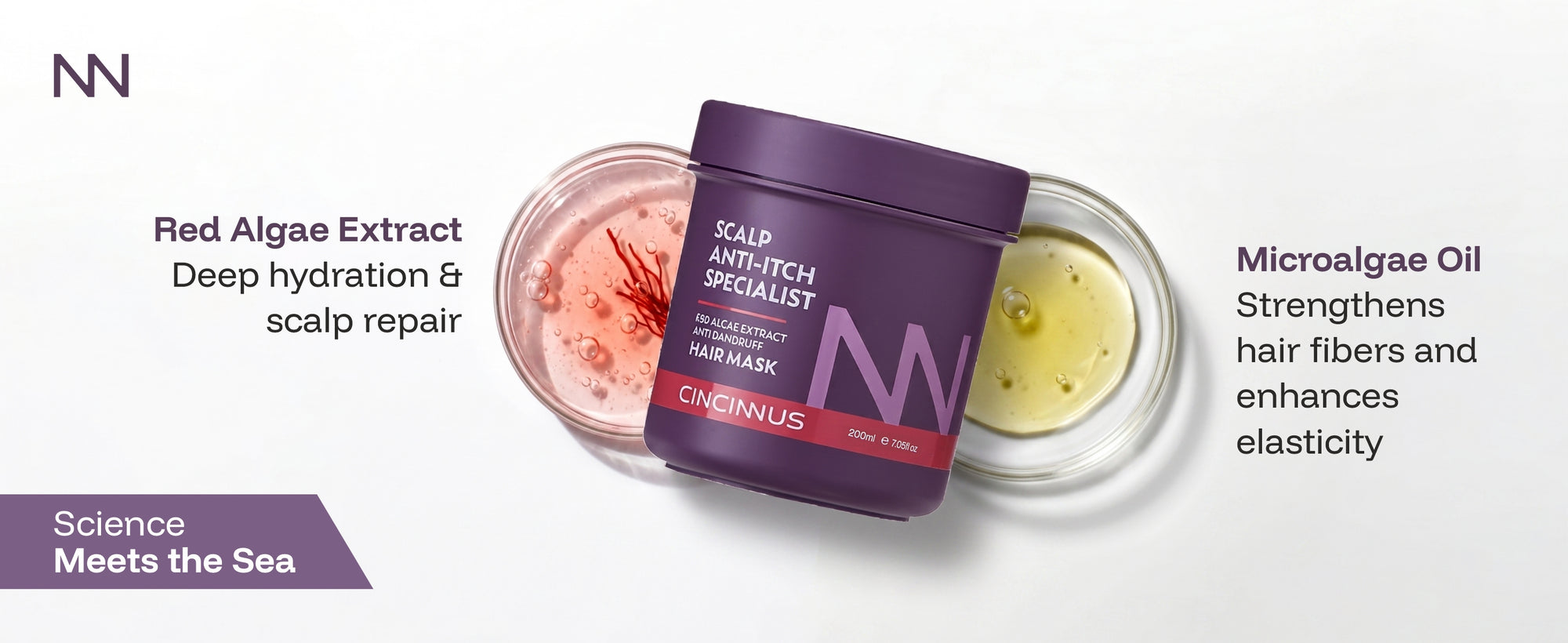 Anti-Itch Anti-Dandruff Hair Mask | Red Algae Extract | Soothes Itchy Scalp & Controls Dandruff | Intensive Scalp Care Treatment