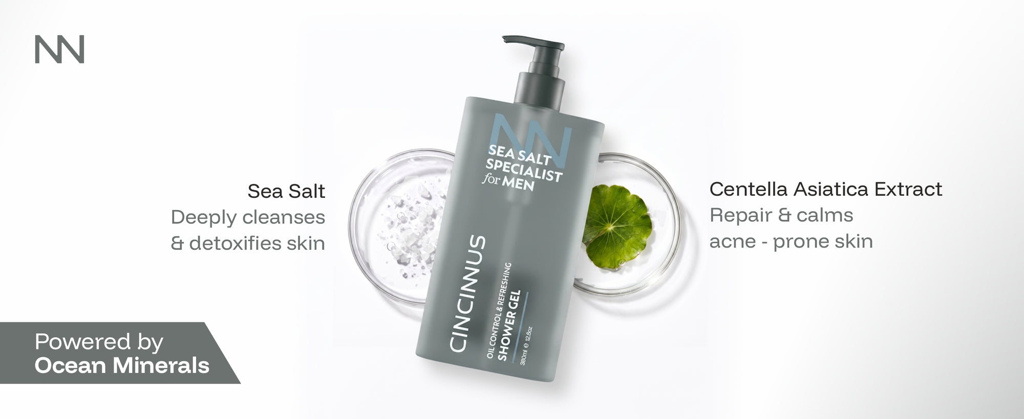 Oil Control Refreshing Shower Gel | Deep Cleansing Body Wash | Controls Excess Oil & Refreshes Skin | Ideal for Oily Skin, For Men