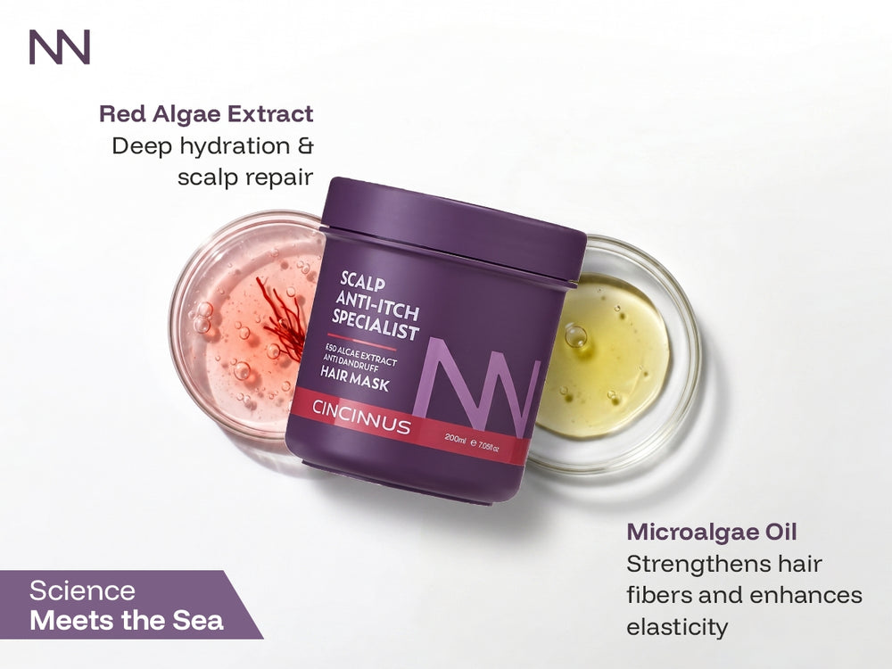 Anti-Itch Anti-Dandruff Hair Mask | Red Algae Extract | Soothes Itchy Scalp & Controls Dandruff | Intensive Scalp Care Treatment