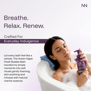 Scent Fresh Bubble Bath | Green Algae Extract | Refreshing & Moisturizing Bath Gel | Gentle Cleanse for All Skin Types