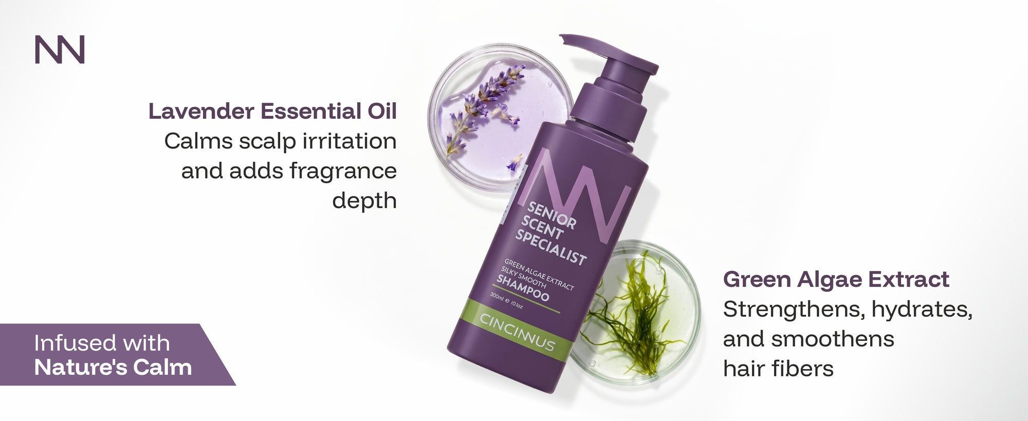 Silky Smooth Shampoo | Green Algae Extract | Soft, Shiny & Smooth Hair | Nourishing Shampoo for Dull & Rough Hair