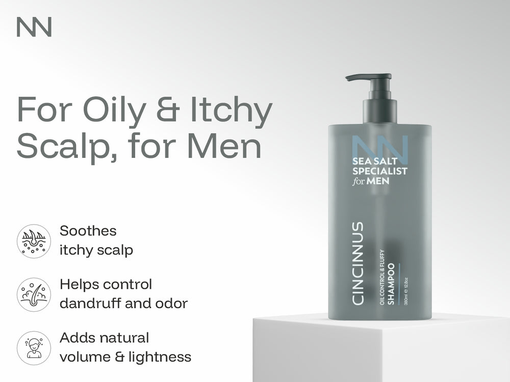 Oil Control Fluffy Shampoo | Controls Excess Oil & Adds Volume | Refreshing Shampoo for Oily Scalp & Greasy Hair, For Men