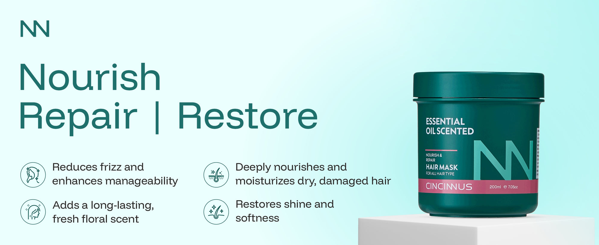 Nourish & Repair Hair Mask | Deep Conditioning & Damage Repair | Intensive Hair Care Mask for All Hair Types