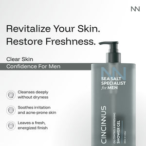 Oil Control Refreshing Shower Gel | Deep Cleansing Body Wash | Controls Excess Oil & Refreshes Skin | Ideal for Oily Skin, For Men