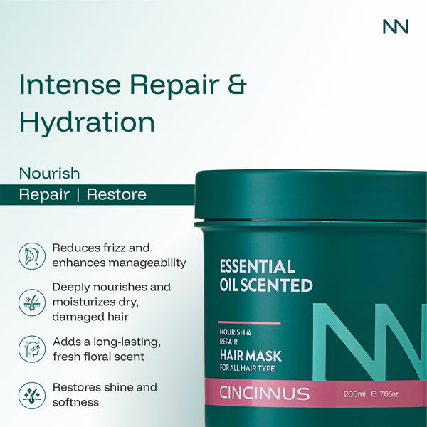 Nourish & Repair Shampoo + Hair Mask Combo | Strengthens & Repairs Hair | Daily Use Gentle Shampoo for All Hair Types