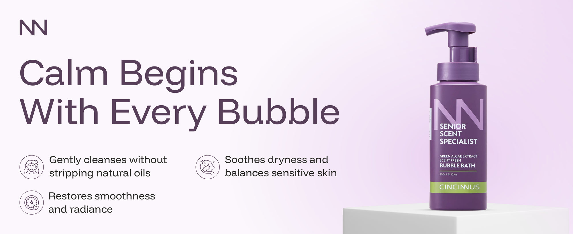 Scent Fresh Bubble Bath | Green Algae Extract | Refreshing & Moisturizing Bath Gel | Gentle Cleanse for All Skin Types
