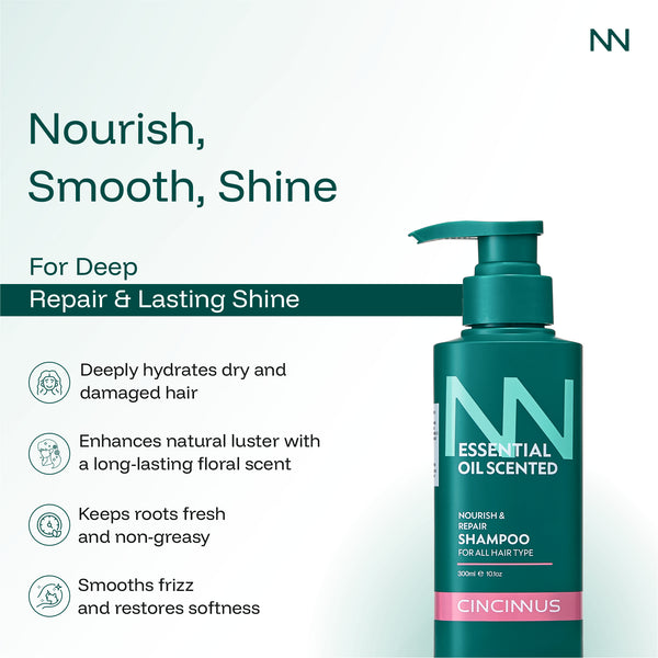 Nourish & Repair Shampoo + Hair Mask Combo | Strengthens & Repairs Hair | Daily Use Gentle Shampoo for All Hair Types
