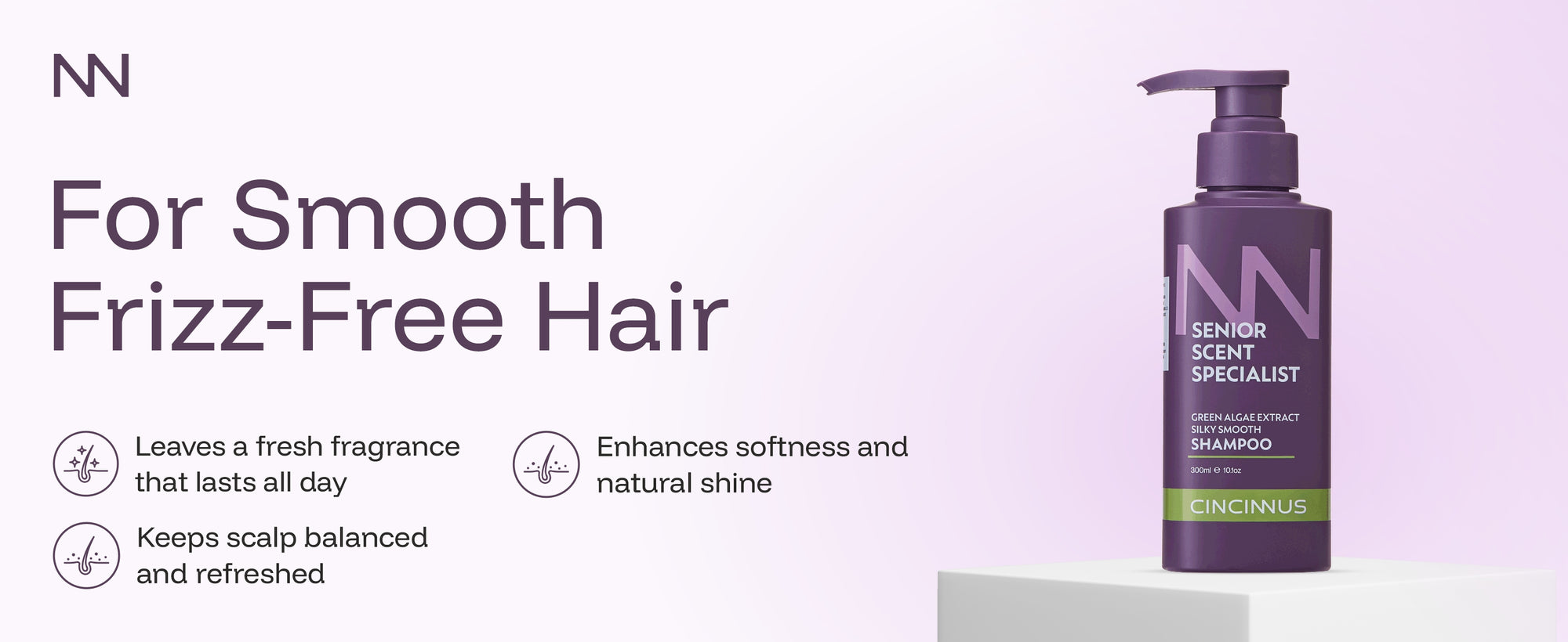 Silky Smooth Shampoo | Green Algae Extract | Soft, Shiny & Smooth Hair | Nourishing Shampoo for Dull & Rough Hair