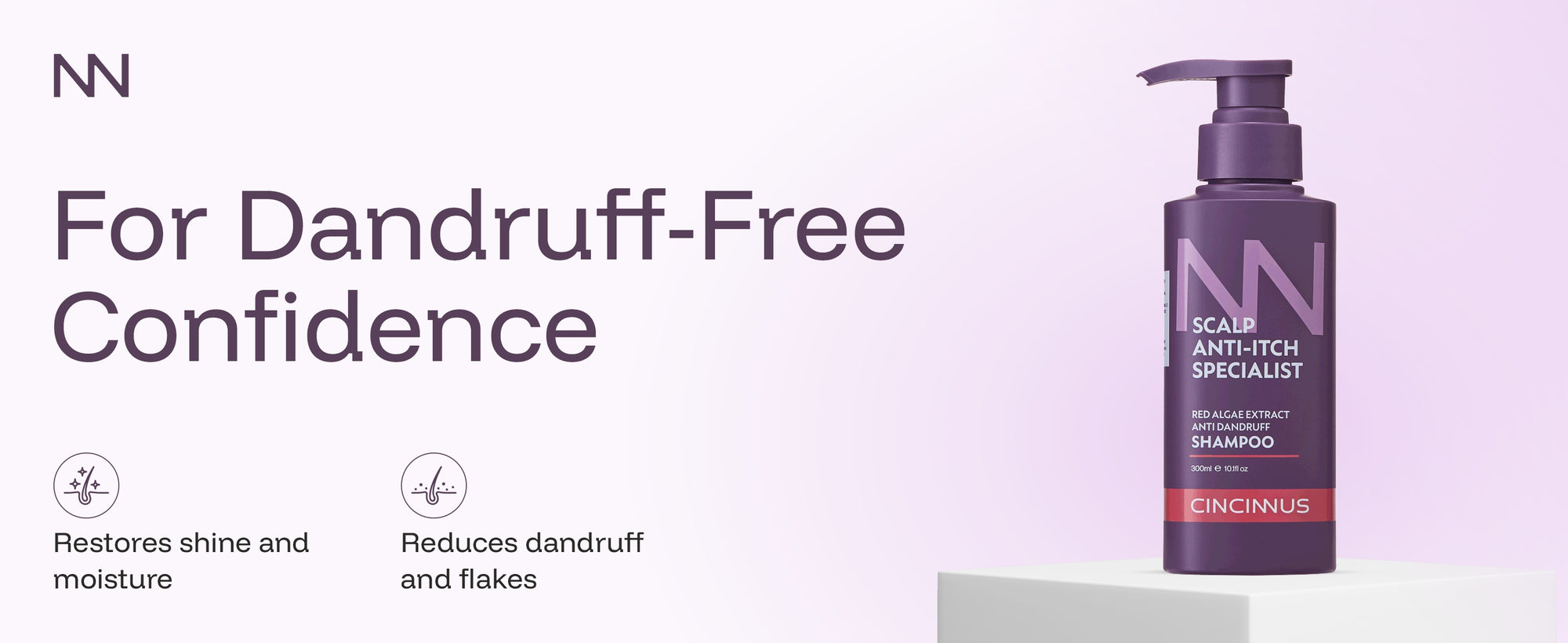 Anti-Dandruff Shampoo | Red Algae Extract | Controls Dandruff, Itchy & Flaky Scalp | Gentle Daily Use Shampoo for All Hair Types