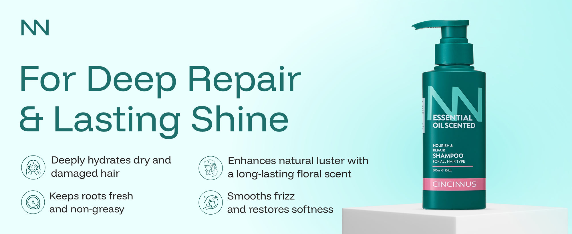 Nourish & Repair Shampoo | Strengthens & Repairs Hair | Daily Use Gentle Shampoo for All Hair Types.
