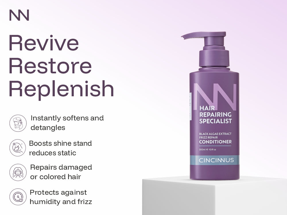 Frizz Repair Conditioner | Black Algae Extract | Smoothens & Controls Frizz | Nourishing Conditioner for Dry & Frizzy Hair