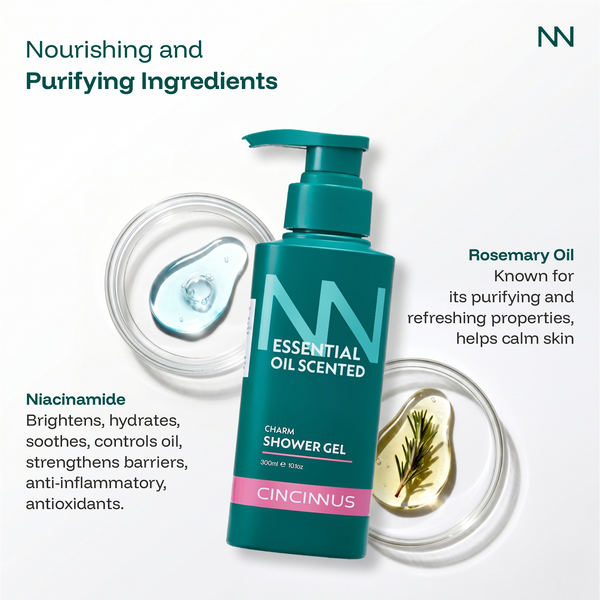 Essential Oil Charm Shower Gel | Gentle Cleansing & Long-Lasting Fragrance | Refreshing Body Wash for All Skin Types