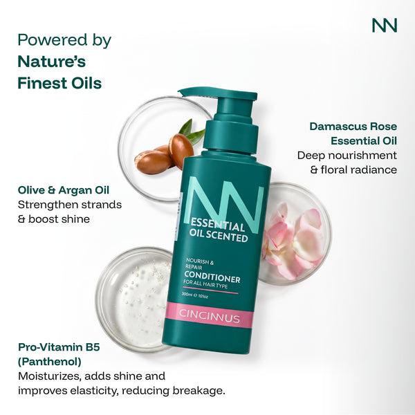 Nourish & Repair Shampoo + Conditioner Combo | Strengthens & Repairs Hair | Daily Use Gentle Shampoo for All Hair Types