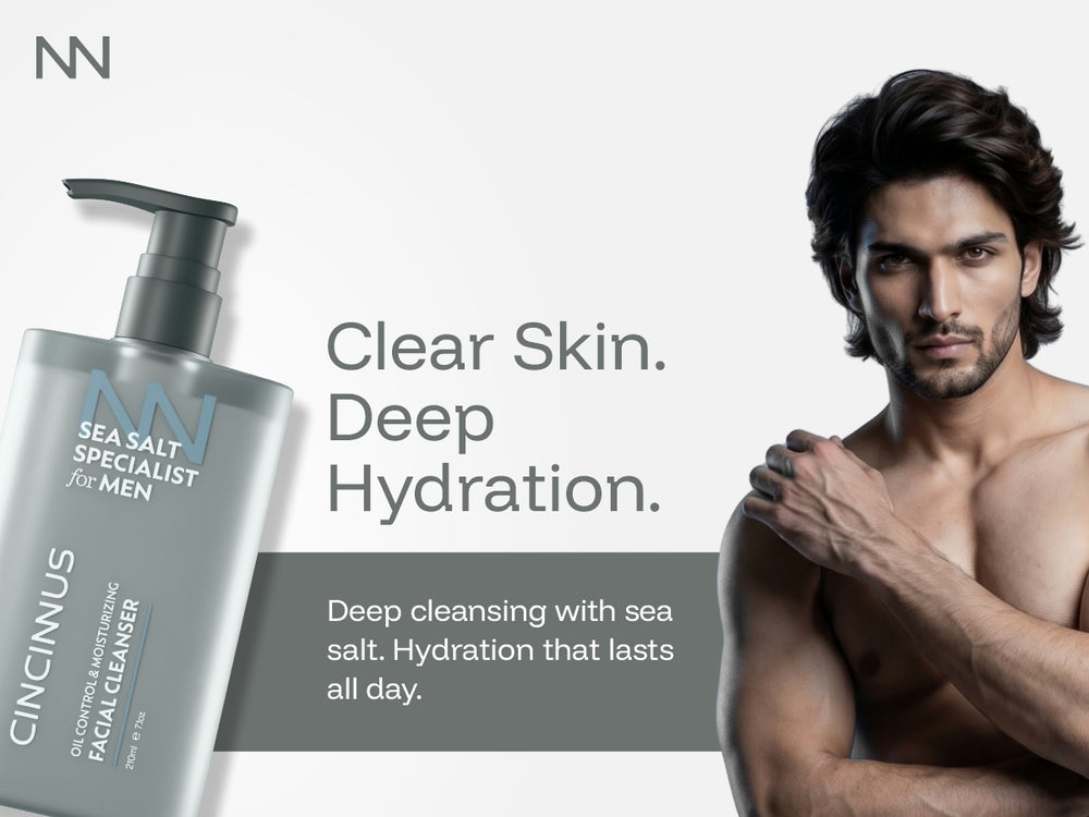 Oil Control Facial Cleanser | Deep Cleansing Face Wash with Moisturizing Care | Controls Excess Oil | For Oily & Acne-Prone Skin, For Men
