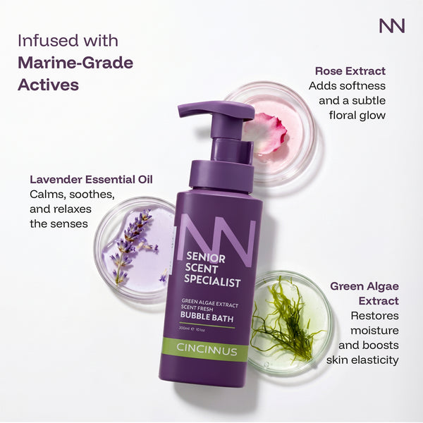 Scent Fresh Bubble Bath | Green Algae Extract | Refreshing & Moisturizing Bath Gel | Gentle Cleanse for All Skin Types