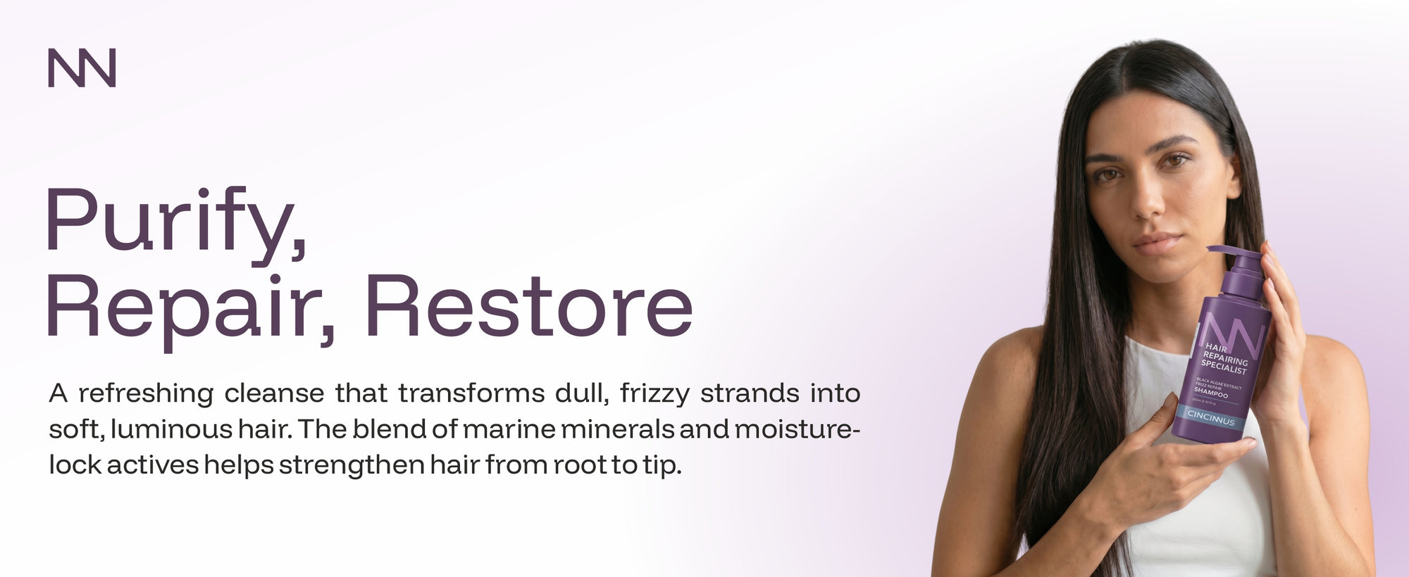 Frizz Repair Shampoo | Black Algae Extract | Smooth & Anti-Frizz Hair Care | Nourishing Shampoo for Dry & Frizzy Hair