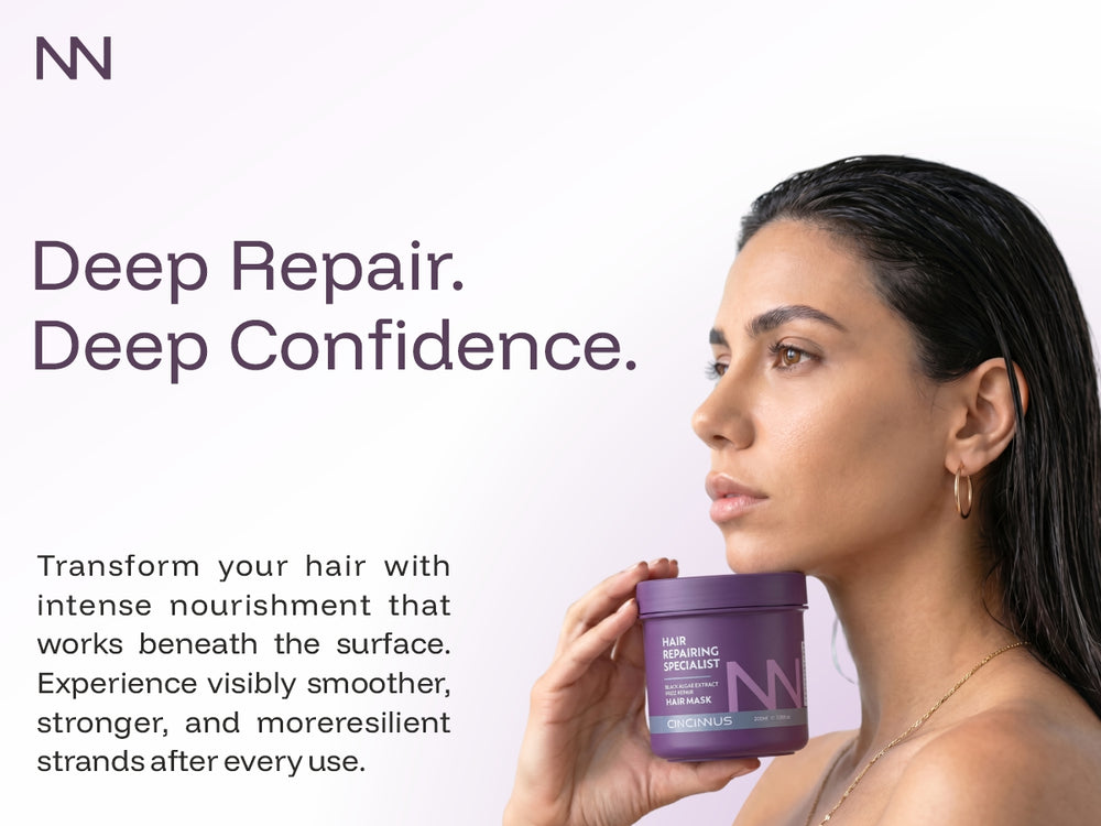 Frizz Repair Hair Mask | Black Algae Extract | Deep Conditioning & Anti-Frizz Hair Treatment | For Dry & Damaged Hair