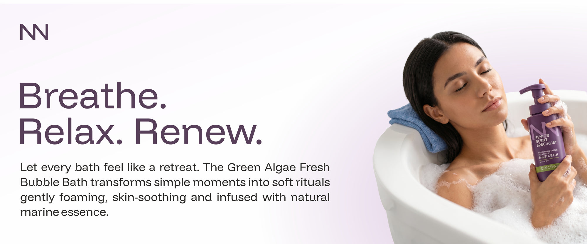 Scent Fresh Bubble Bath | Green Algae Extract | Refreshing & Moisturizing Bath Gel | Gentle Cleanse for All Skin Types