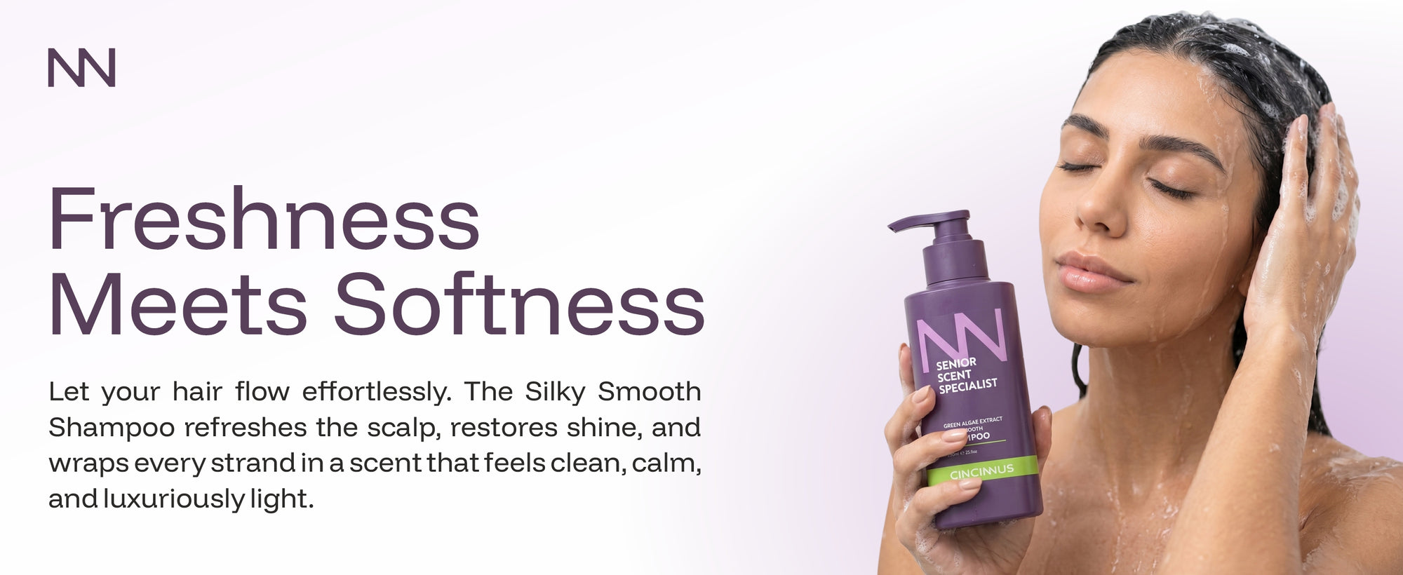 Silky Smooth Shampoo | Green Algae Extract | Soft, Shiny & Smooth Hair | Nourishing Shampoo for Dull & Rough Hair