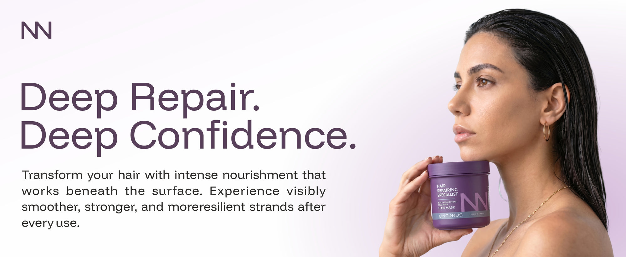 Frizz Repair Hair Mask | Black Algae Extract | Deep Conditioning & Anti-Frizz Hair Treatment | For Dry & Damaged Hair