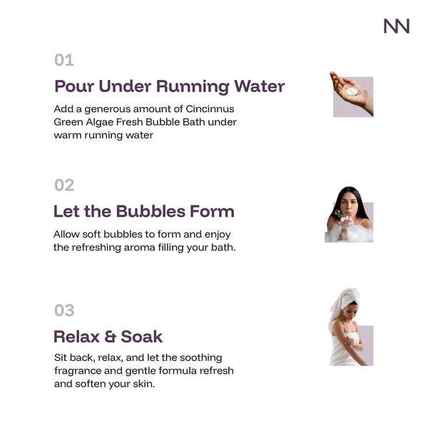 Scent Fresh Bubble Bath | Green Algae Extract | Refreshing & Moisturizing Bath Gel | Gentle Cleanse for All Skin Types