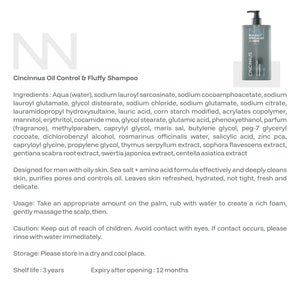 Oil Control Fluffy Shampoo | Controls Excess Oil & Adds Volume | Refreshing Shampoo for Oily Scalp & Greasy Hair, For Men