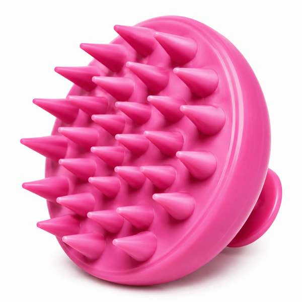 Scalp Massager for Hair Growth and Relaxation, Handheld Head Massager (Pack of 2) (WHITE & PINK, Scalp Massager) (Pink & White)