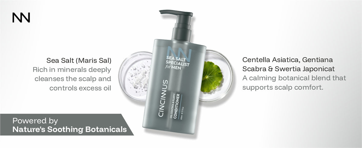 Sea Salt Oil Control & Fluffy Conditioner | For Men | Lightweight Conditioner for Oily Scalp & Flat Hair