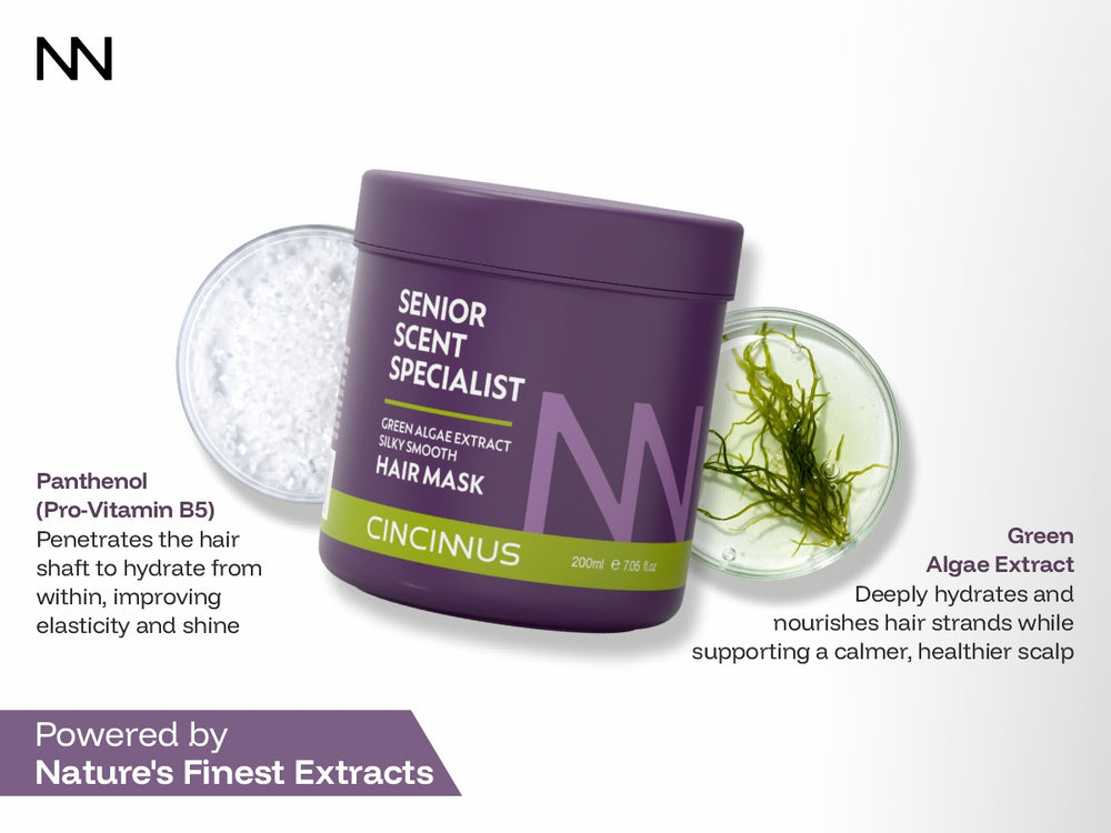 Silky Smooth Hair Mask | Green Algae Extract | Deep Repair for Soft, Shiny Hair | Intensive Hair Mask for Dull & Rough Hair