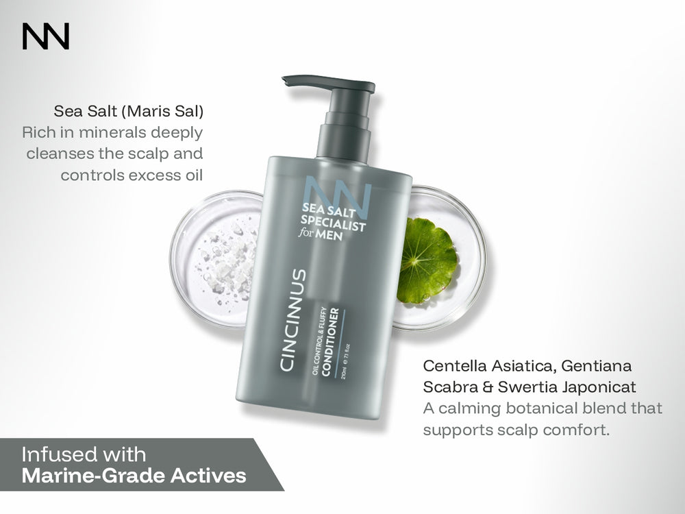 Sea Salt Oil Control & Fluffy Conditioner | For Men | Lightweight Conditioner for Oily Scalp & Flat Hair