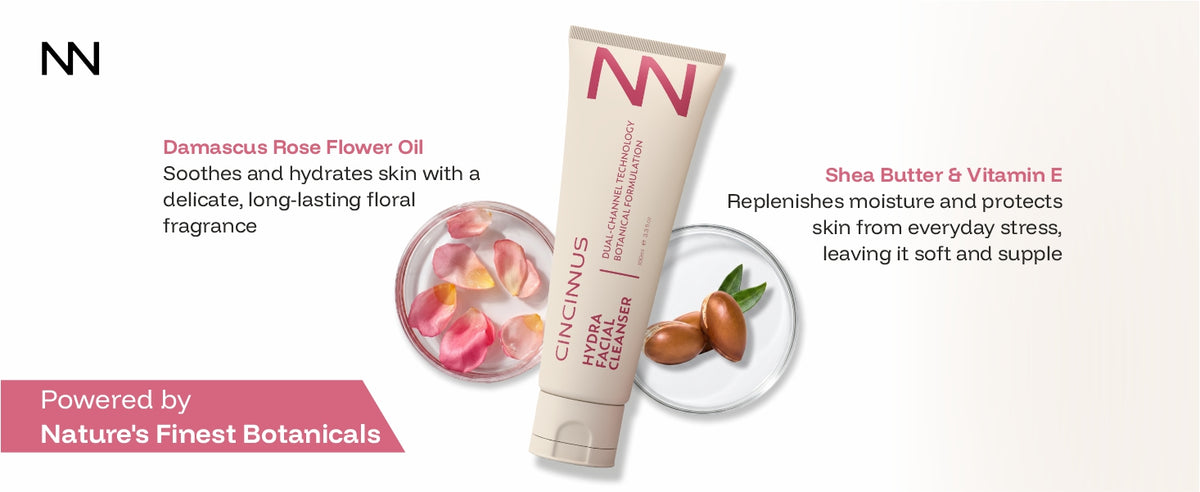 Hydra Facial Cleanser | Damascus Rose Oil & Shea Butter | Hydrating Face Wash for Soft, Refreshed Skin