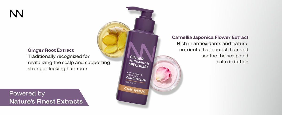 Ginger Anti Hair Loss & Strengthen Conditioner | Camellia Extract | Strengthening Conditioner for Weak, Thinning Hair