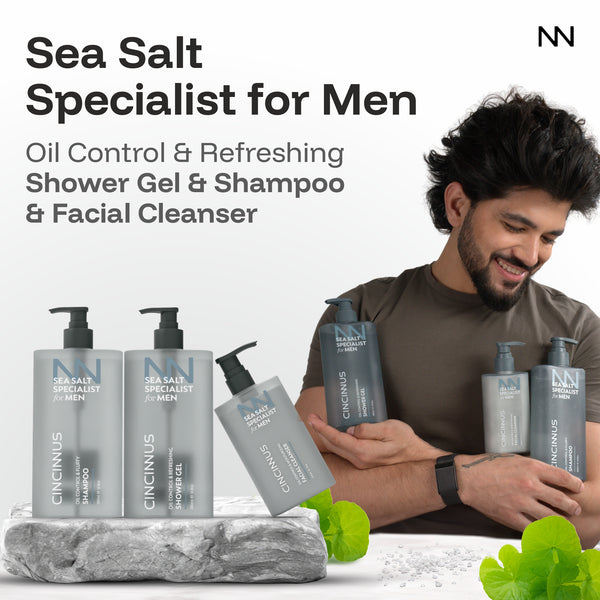 Sea Salt Specialist Men's Grooming Kit | Complete Grooming Essentials | Oil Control & Freshness | For Everyday Men's Care