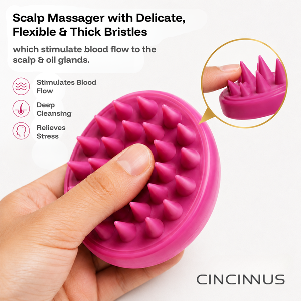 Scalp Massager for Hair Growth and Relaxation, Handheld Head Massager (PINK, Scalp Massager)