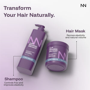 Frizz Repair Shampoo & Hair Mask Combo #750ml+500ml