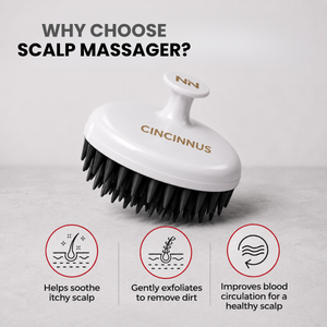Scalp Massager for Hair Growth and Relaxation, Handheld Head Massager (WHITE, Scalp Massager) (WHITE)