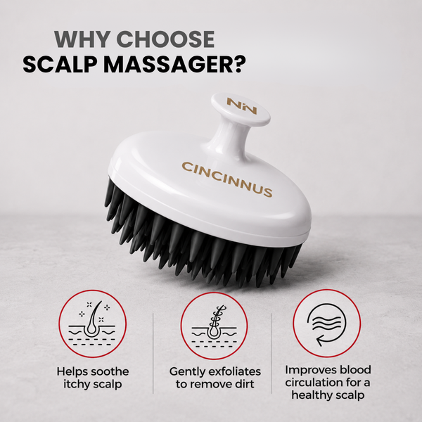 Scalp Massager for Hair Growth and Relaxation, Handheld Head Massager (WHITE, Scalp Massager) (WHITE)